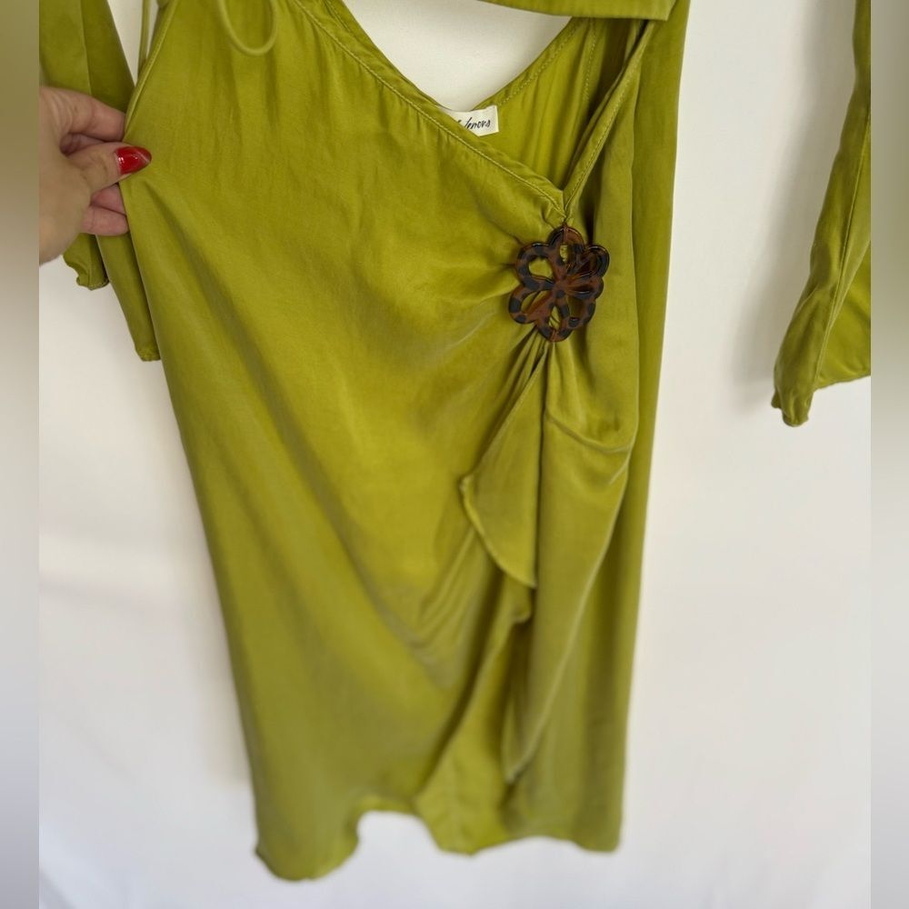 For Love & Lemons Allie Midi Dress in Green Sz Small - Picture 5 of 12